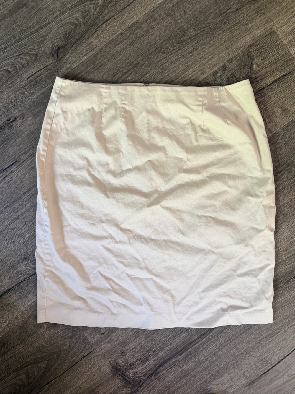 New York & Company Beige Stretch Cotton Pencil Skirt Size 14